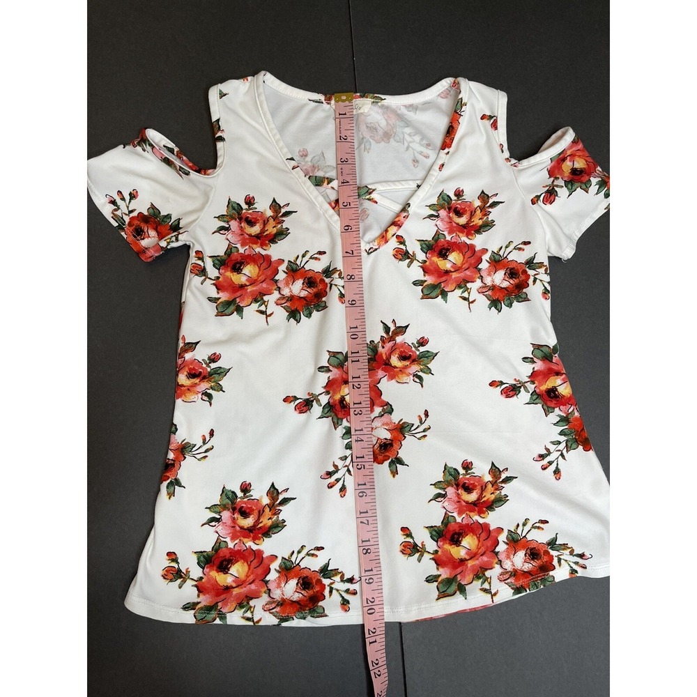 PINC Women's Medium Blouse Rose Pink Floral, Excellent Condition!! - Picture 8 of 8